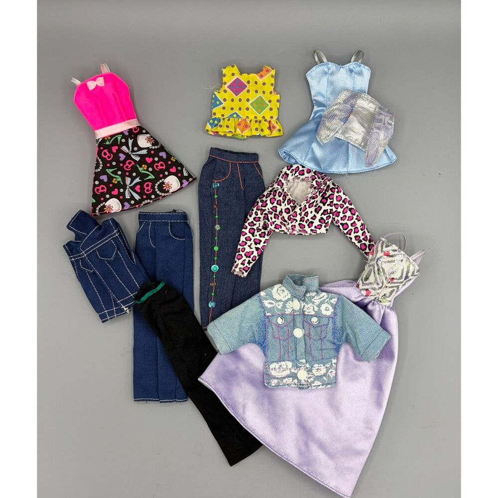 LOT Vintage 90's Barbie Mattel Clothing Jackets Pants Denim